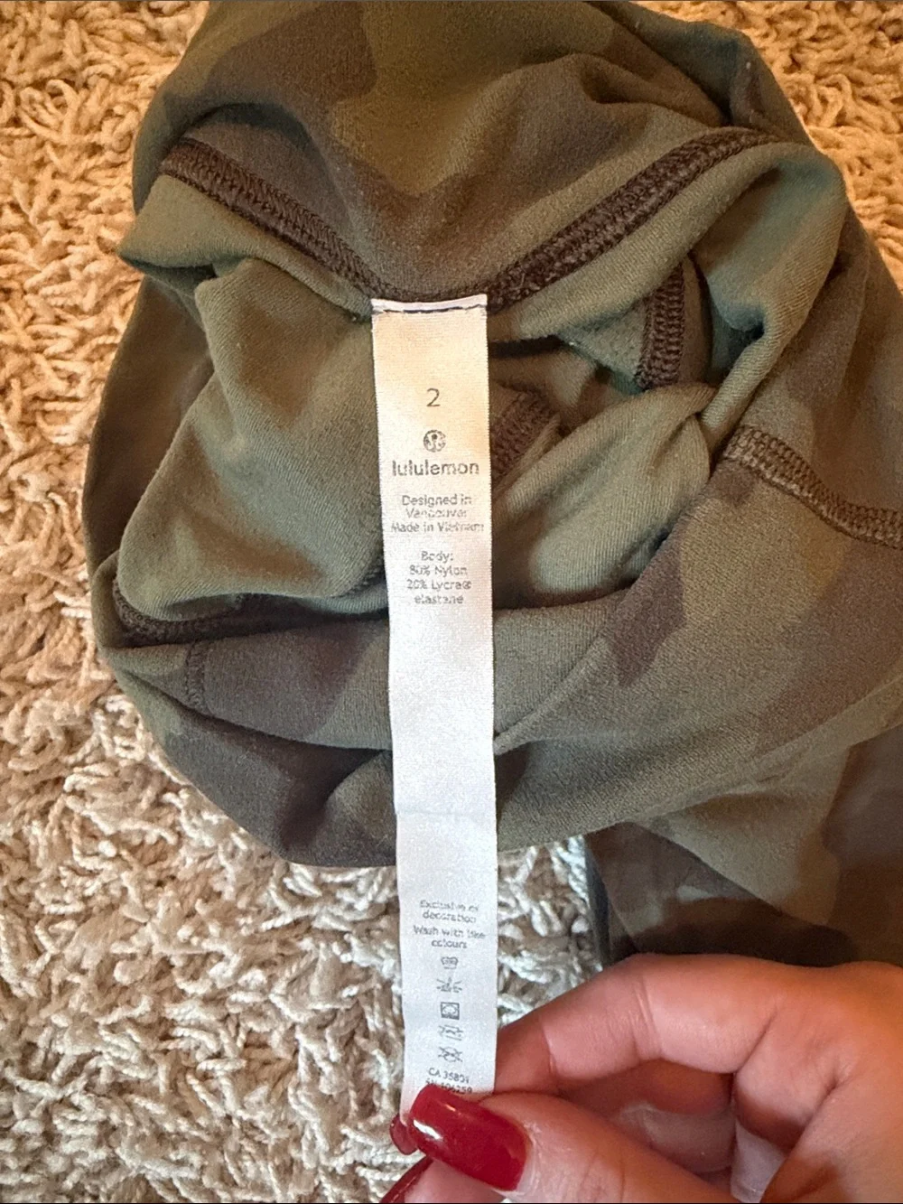 lululemon athletica camo print
